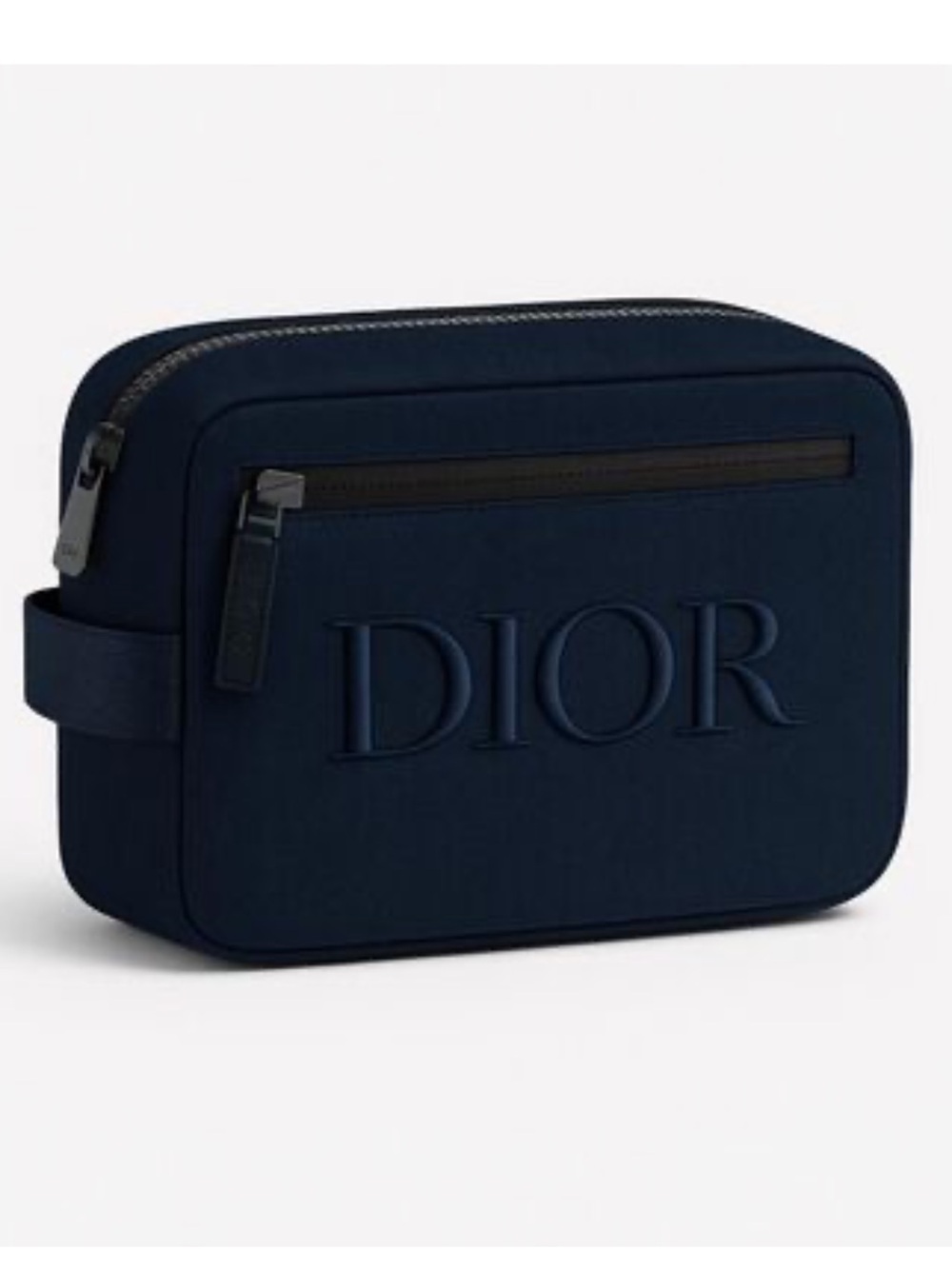 Dior Men’s Navy Embossed Logo Toiletry Pouch -NIB